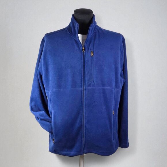 Stanley Fleece Royal Blue Full Zip Performance Jacket Mens Size XL Drawstring - Picture 1 of 14